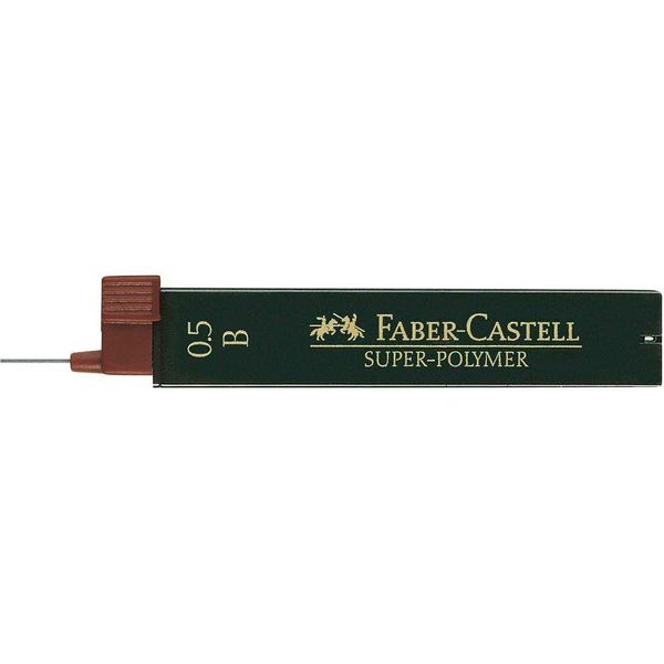 FABER-CASTELL 120501 SUPER-POLYMER Bleistiftminen B 0,5 Mm 12Er-image