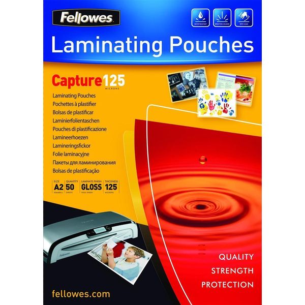 Fellowes 5309302 Pellicola Di Laminazione Fellowes A2 125 Mic - 50 Pezzi-image