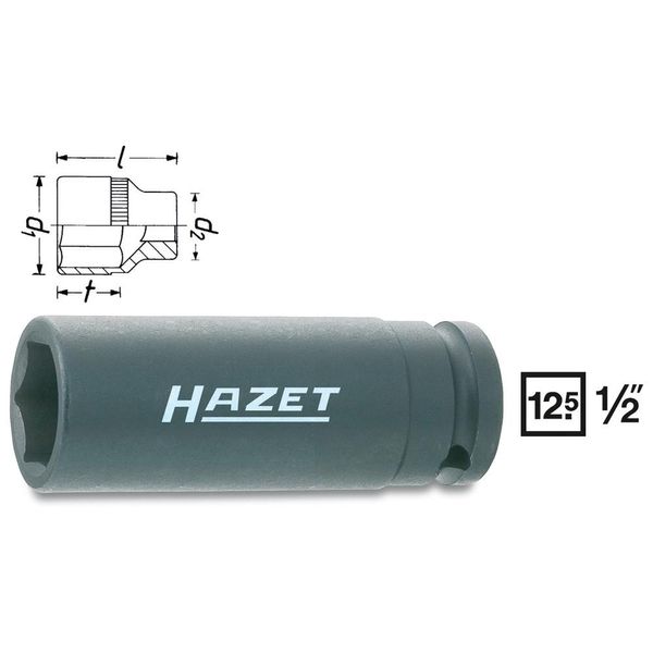 Hazet Chiave A Bussola (Esagono) 900SLG-18 S: 18 Mm Cava Quadrata 12,5 Mm (1/2")"-image