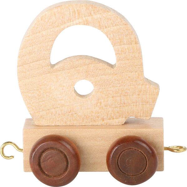 Small Foot Design 7476 Treno Delle Lettere In Legno, Vagone Delle Lettere Q, Naturale (1 Pezzo)-image