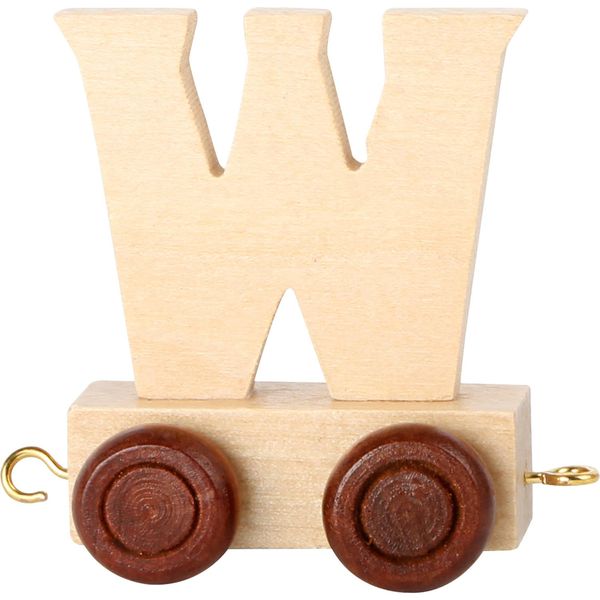 Small Foot Design 7482 Treno Delle Lettere In Legno, Vagone Delle Lettere W, Naturale (1 Pezzo)-image
