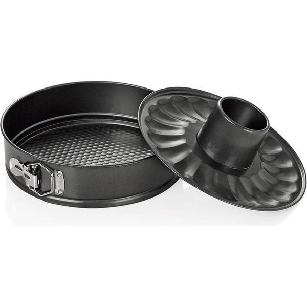 Teglia A Cerniera Diametro 25 Cm, Con 2 Basi E Rivestimento Antiaderente-image