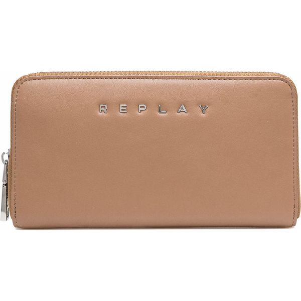Replay Portafoglio Zip Around Wallet Dirty Pale Beige Marrone Chiaro-image