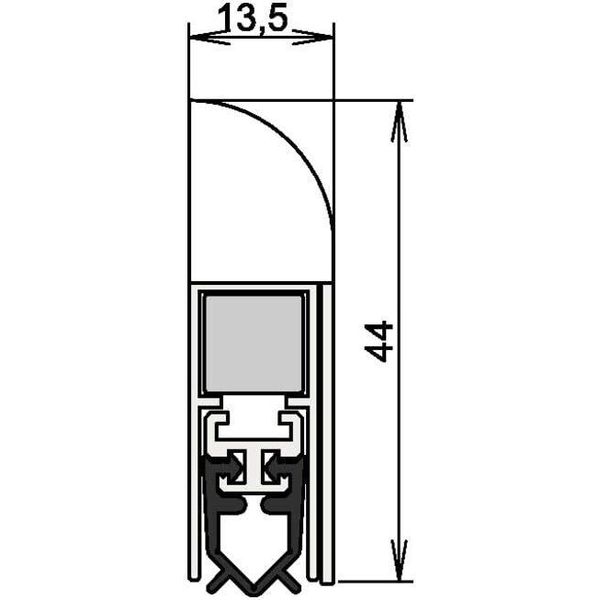 Guarnizione Porta Wind-Ex 1-310 1-S.L.860Mm Alu.Silverf.Hlt Athmer-image