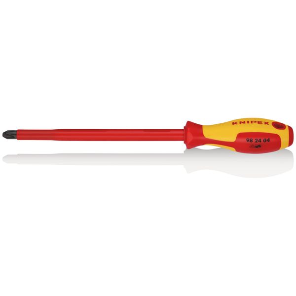 Knipex 98 24 04 Cacciavite Per Viti Con Testa Phillips® Impugnatura Multicomponente Isolante Phillips®, Vde Brunito 320 Mm-image