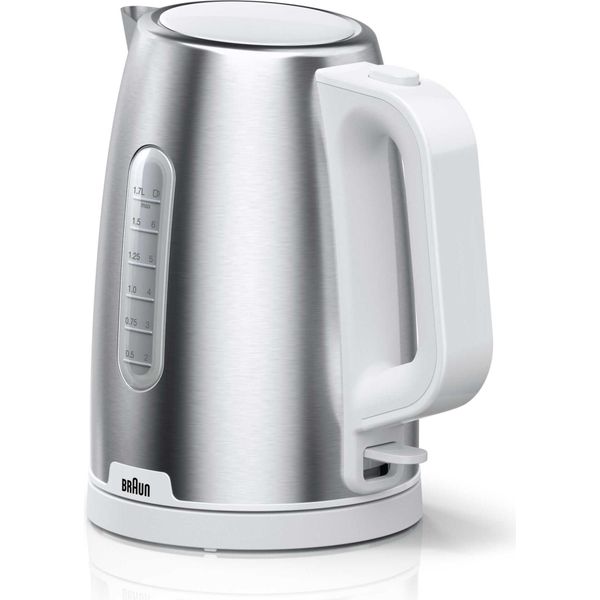 Braun Wk 1500 Wasserkocher 1,7 L 2200 W Edelstahl - Weiß (0X21010068)-image