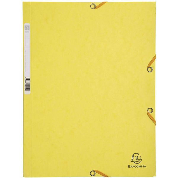 Exacompta Cartella Con Elastico 3 Lembi Manila Cartone Din A4 Giallo Agrumi-image