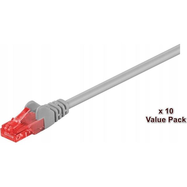 Microconnect Utp Cat6 10M Grey Netzwerkkabel Grau (V-UTP610VALUEPACKAGE)-image