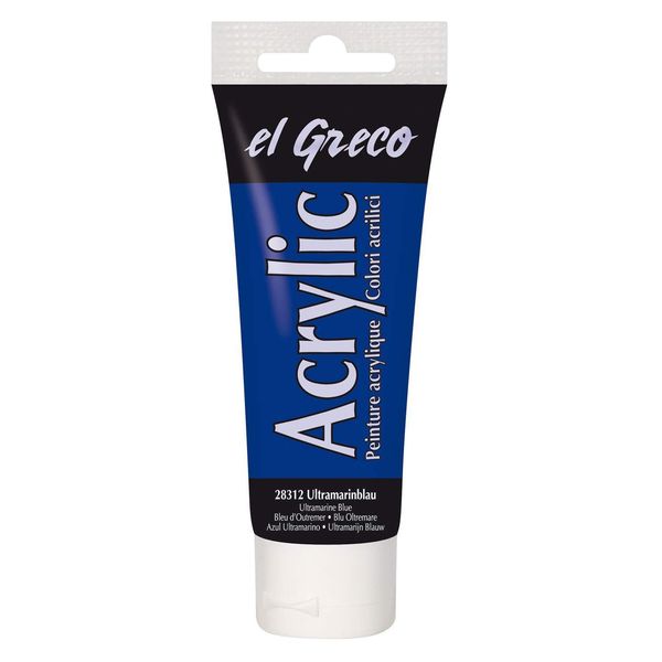 Kreul 28312 Kreul Acrylfarbe El Greco, Ultramarinblau, Tubo Da 75 Ml-image
