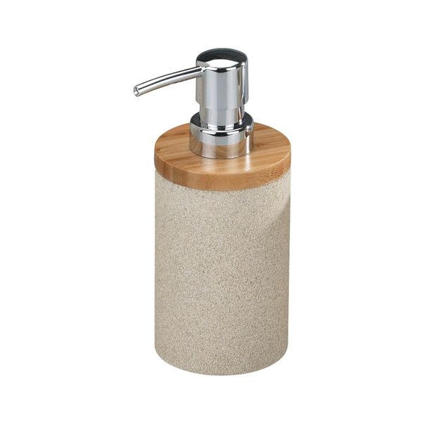 Wenko Dispenser Per Sapone Bagno Cucina Ospite Wc Dispenser 200 Ml Lozione Sabbia-Bamboo-image