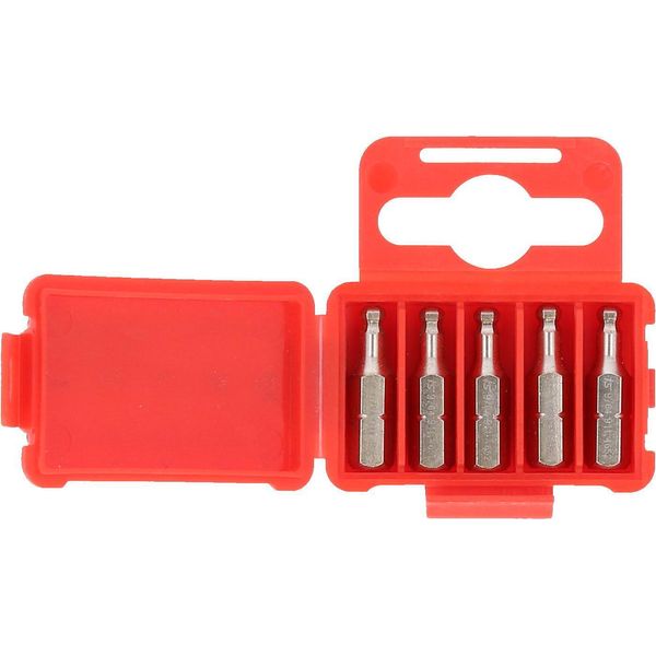 Ks Tools 1/4" Bit Esagonale 25 Mm Testa Sferica 9/64"" Confezione Da 5 Pezzi - 911.3717"-image
