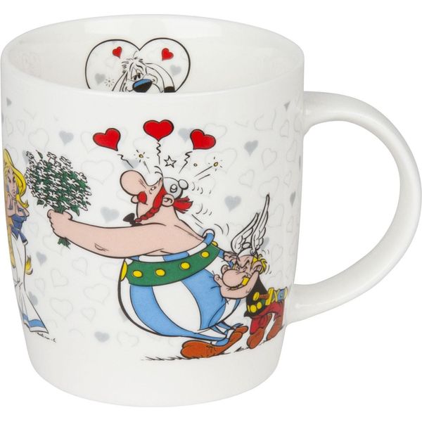 KöNitz Asterix Ich Bin Verliebt Becher, Tasse, Kaffeetasse, Bone China, Obelix, 400 Ml, 11 7 275 2050-image