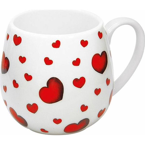 KöNitz Little Hearts Kuschelbecher, Becher, Tasse, Kaffeetasse, Porzellan, Herzen, 420 Ml, 1 1 143 0073-image