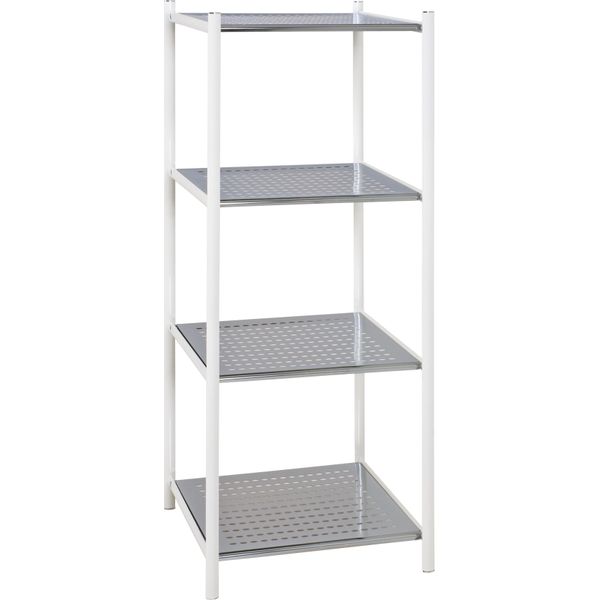Haku MöBel Scaffale Scaffale Da Bagno Cromato, Bianco - Metallo, L/H/D: 40X103X35 Cm-image