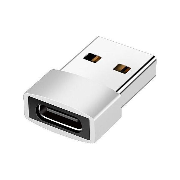 Inf Adattatore Da TYPE-C Femmina A Usb A 2.0 Maschio D'argento-image