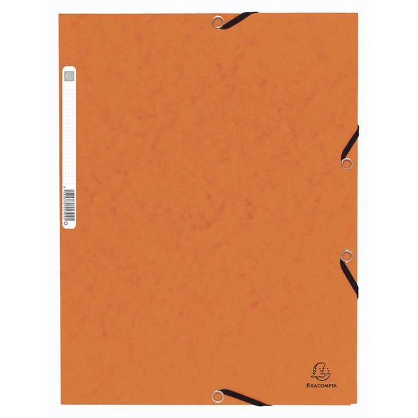 Raccoglitore Con Elastico E 3 Lembi In Cartoncino Manila 355 G, Per Formato Din A4 Arancione-image
