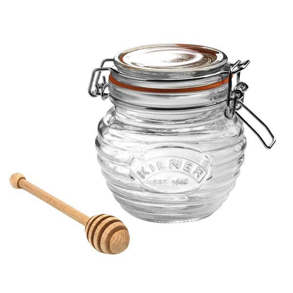 Kilner - Vasetto Per Miele Con Cucchiaio 0,4L (0025.499) Vasetto Ermetico Per Miele E Sciroppo-image