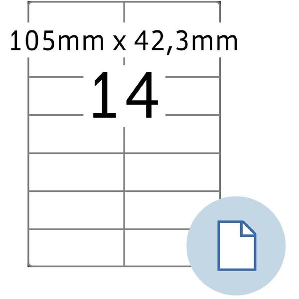 Herma Etichette Universali Dataprint 105 X 42,3 Mm Bianco 7.000 Etichette-image