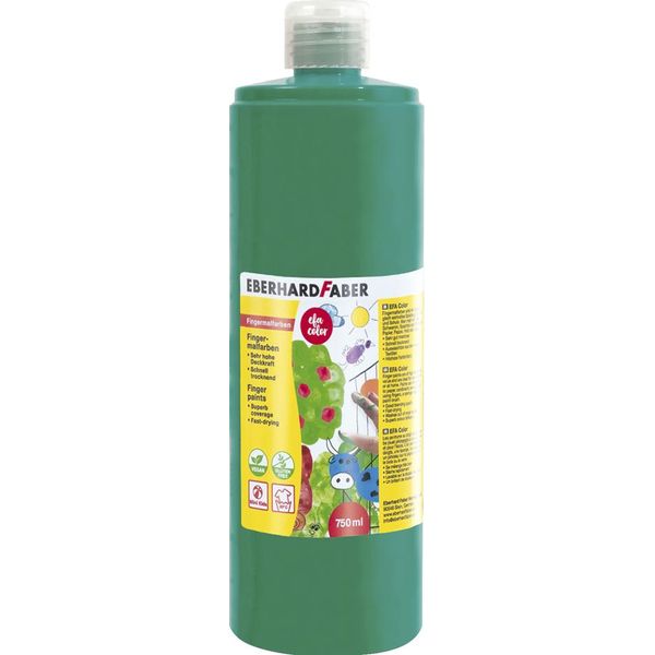 Eberhard Faber 578958 Eberhard Faber Vernice Per Dita Colore Efa, Verde Cobalto, 750 Ml-image