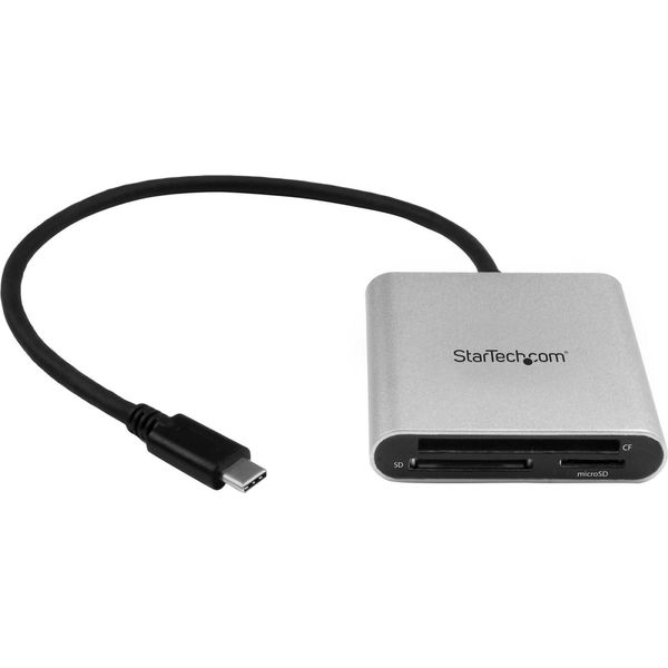Startech.Com FCREADU3C Lettore Di Schede Usb 3.2 Gen 1 (3.1 Gen 1) Type-C Nero, Argento-image