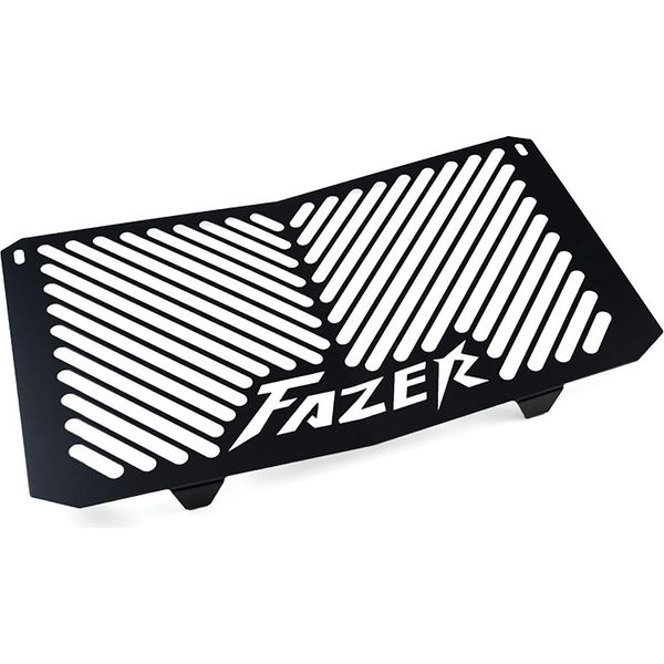 Zieger Copriradiatore Senza Copertura Laterale Compatibile Con Yamaha Fz1|Fazer| FZ8 | Fazer Design Logo 2 Nero-image