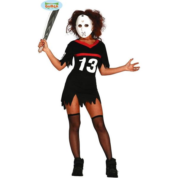 Halloween Sport Maschera Pipistrello Horror Nero Rosso Costume, Taglia: 42 - 44 (L) Colore: Nero-image
