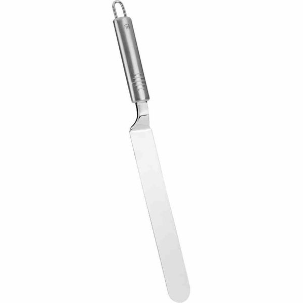 Metaltex 233-221010 Tavolozza Angolare Con Coltello Per Smalto Imperial, Acciaio Inox, Argento-image