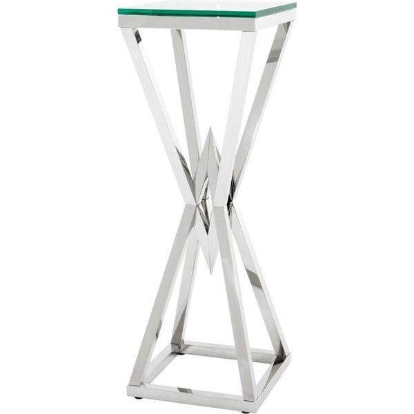 Casa Padrino Tavolino / Colonna In Acciaio Inox Argento 35 X 35 X H. 101 Cm - Mobili Da Tavolo Di Design-image