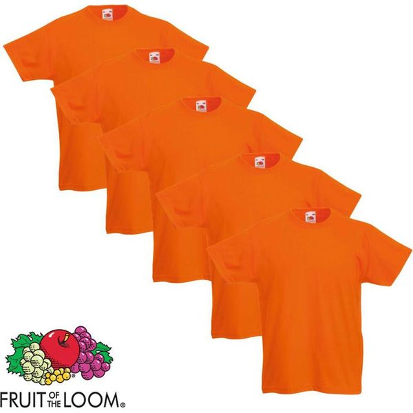 Fruit Of The Loom Kinder-T-Shirt Original 5 Stk. Arancione GrößE 116-image