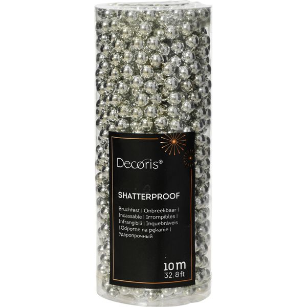 Catena Di Perline 8 Mm X 10 M In Plastica - Argento-image
