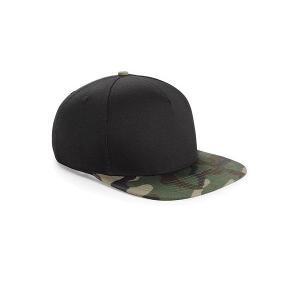 Beechfield B691 | Cappello / Berretto / Berretto Snapback Camo - Colore: Nero/Jungle Camo - Taglia: Taglia Unica-image