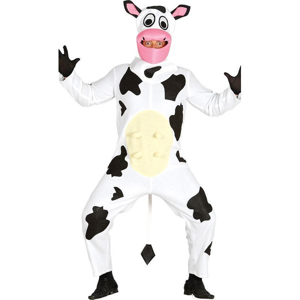 Costume Intero Di Carnevale Da Mucca, Taglia: 52 - 54 (L) Colore: Bianco-image
