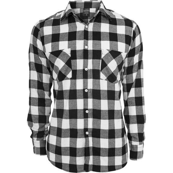 Urban Classics Uomo - Camicia Di Flanella A Quadri Blu/Bianco - 3XL-image