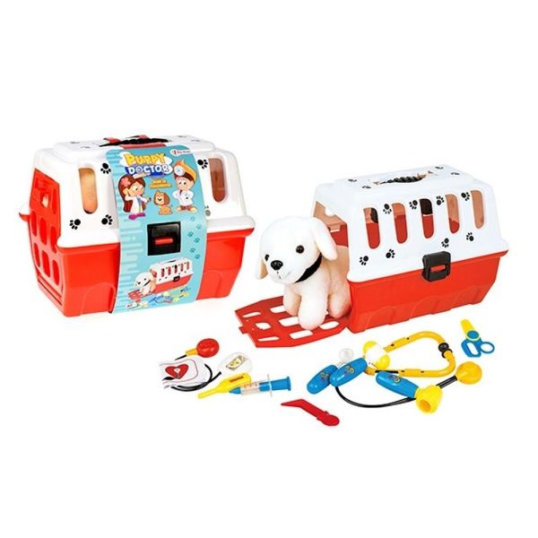 Toi-Toys Puppy In Reismand + Dierenarts Accessoires-image