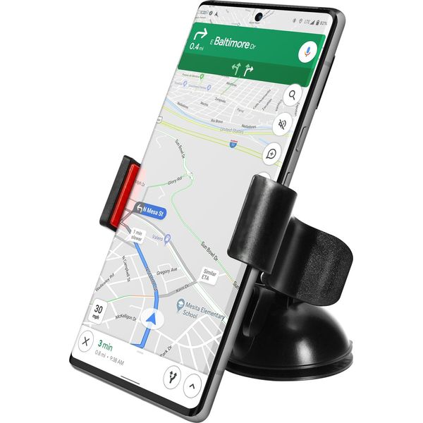 Supporto Da Auto Per Smartphone Nero - Universale Ruotabile A 360°-image