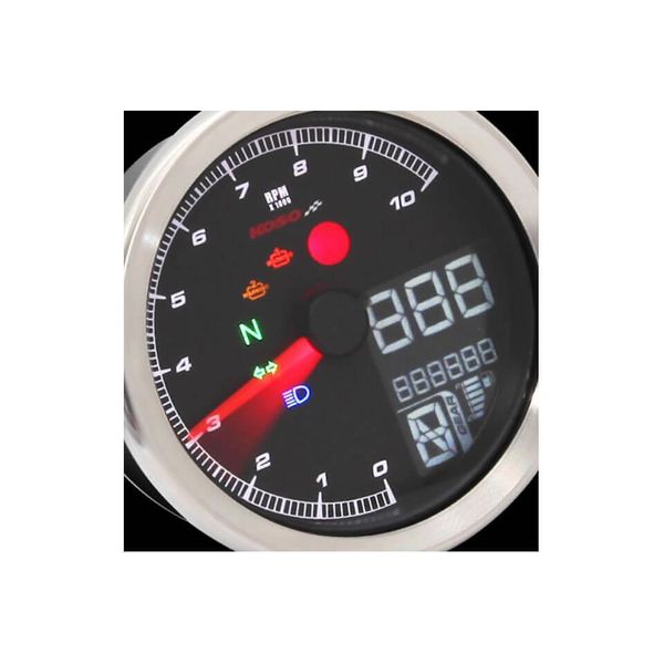Koso Digital Multifunction Cockpit, TNT-04 Tachimetro / Tachimetro Con Anello Nero Per-image