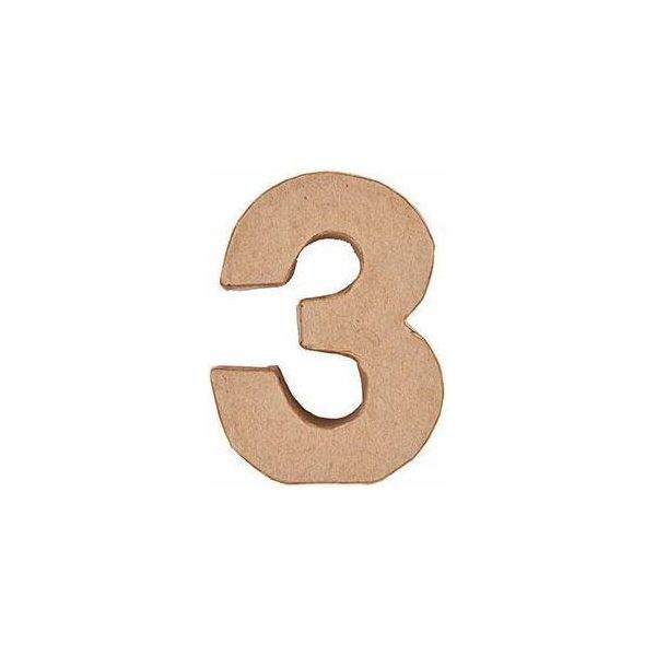 Numero "3"" In Cartapesta Per L'artigianato Idea Creativa Rico Design"-image
