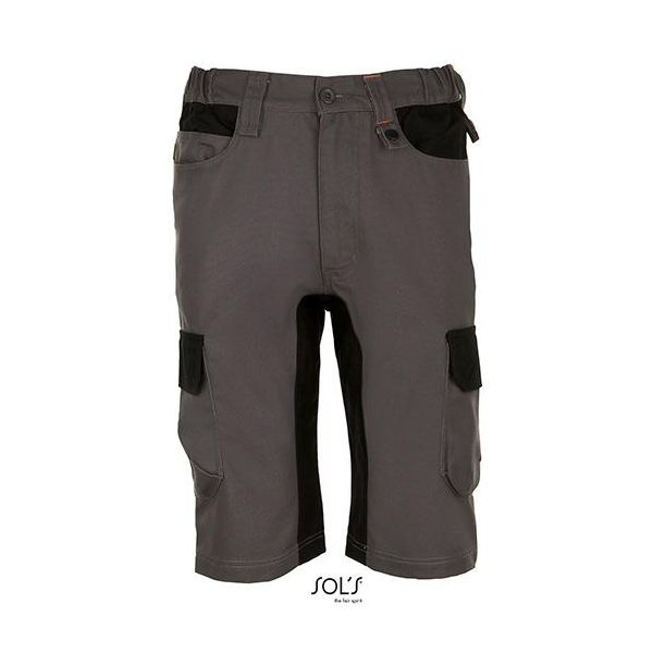 Sols Prowear 01562 | Pantaloni Da Lavoro Bermuda Da Uomo - Impulse Pro - Colore: Grigio Scuro (Tinta Unita)/Nero - Taglia: Xl (48)-image