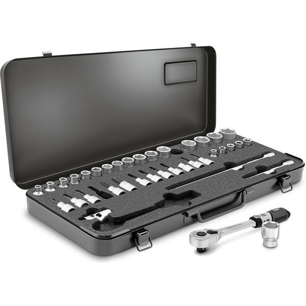 Set Di Chiavi A Bussola, A 6 Punte, 39 Pezzi, 10 Mm (3/8"): 6-22 M"-image
