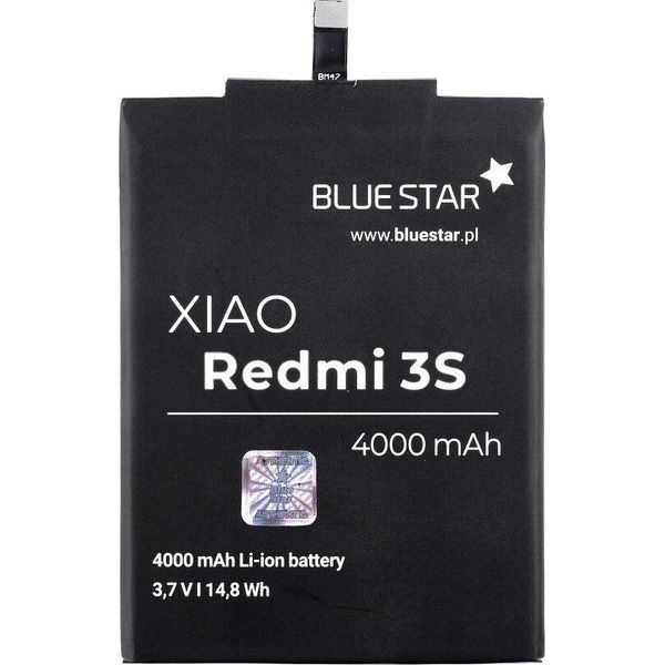 Bluestar Batteria Di Ricambio Compatibile Con Xiaomi Redmi 3S 4000 Mah Batteria Di Scambio Accu BM47-image