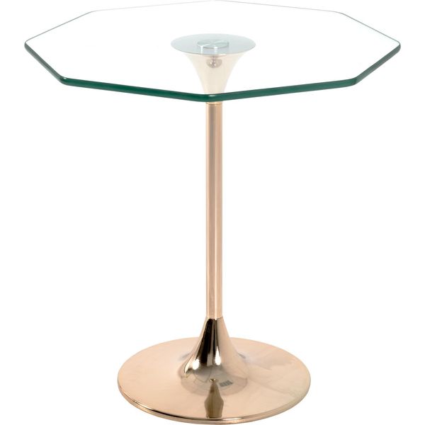 Tavolino Haku MöBel Placcato Oro - Metallo, Vetro Di Sicurezza 8 Mm, L/H/D: 45X47X45 Cm-image