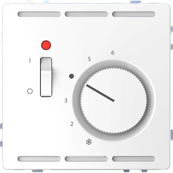 Termostato Ambiente Merten 230 V Con Interruttore E Piastra Centrale (MEG5760-6035)-image