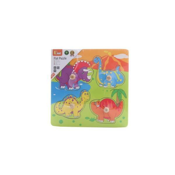 Viga 59565 Puzzle Piatto Di Legno - Dinosauri-image