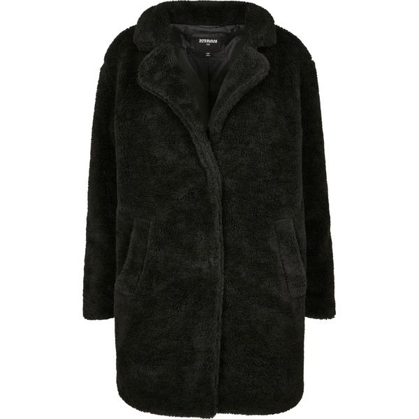 Urban Classics Donna - Mantello Sherpa Oversized Schwarz - 4X-image