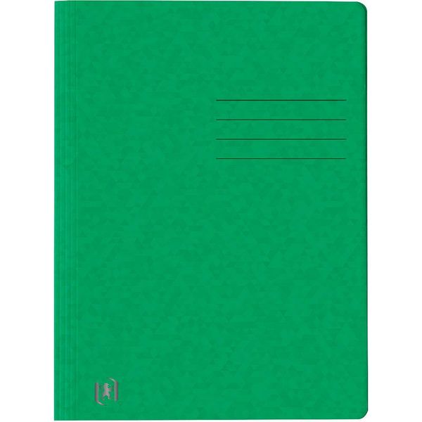 Oxford 400116200 Top File+ Raccoglitore A Fogli Mobili - A4, Cartone 390G/Mq, Pinzatura Commerciale E Ufficiale, Verde-image