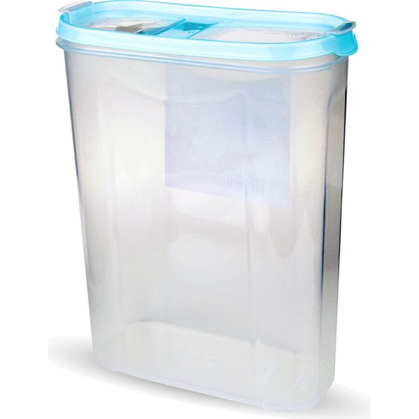 Barattoli Con Coperchio 2,8 Litri (Turchese), Contenitore Ermetico Per Alimenti Sfusi Senza Bpa, Set Di Contenitori - Barattoli Per Alimenti 2 Coperchi A Cerniera-image