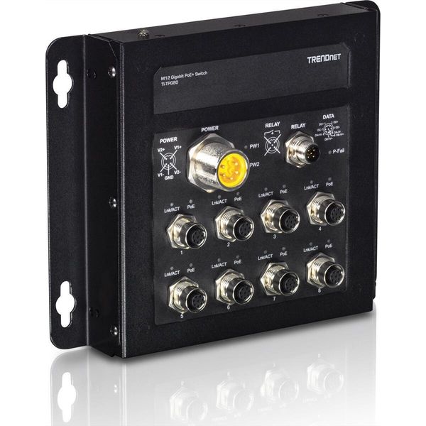 Trendnet TI-TPG80 Trendnet Switch 8-Port Gbit Industrial Poe+ EN50155 M12-image