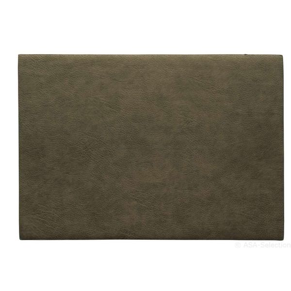 Asa Selection Vegan Leather Tischset Khaki, Platzmatte, Platzdeckchen, Untersetzer,Poliuretanolederoptik, GrüN, 78305076-image