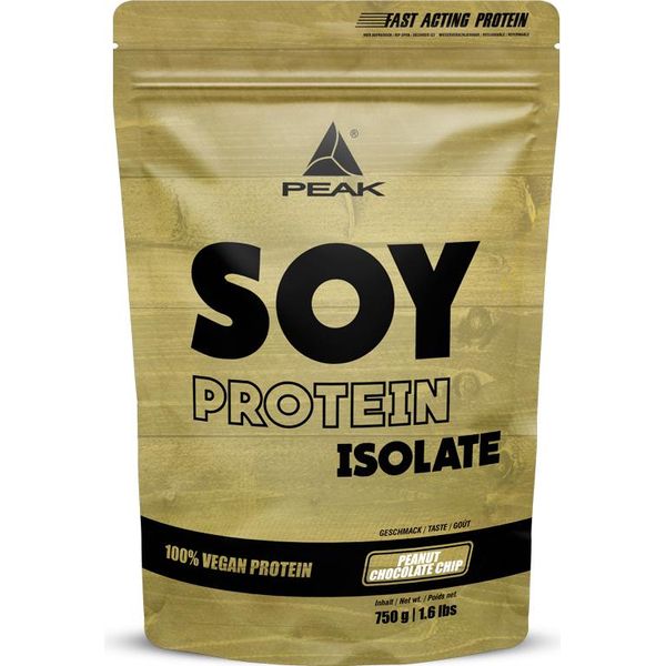 Proteine Isolate Della Soia - 750 G : Peanut Chocolate Chip I Polvere I Soia I Proteine Vegetali I Proteine I Non Ogm I Alto Contenuto Di Eaa I Buona Solubilità I Costruzione Muscolare I Mantenimento Muscolare I Vegano I Senza Glutine-image