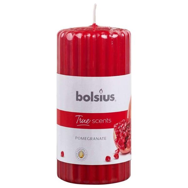 Bolsius Bolsius Geurkaarsen Geribbeld 6 Pezzi 120X58 Mm Melograno-image